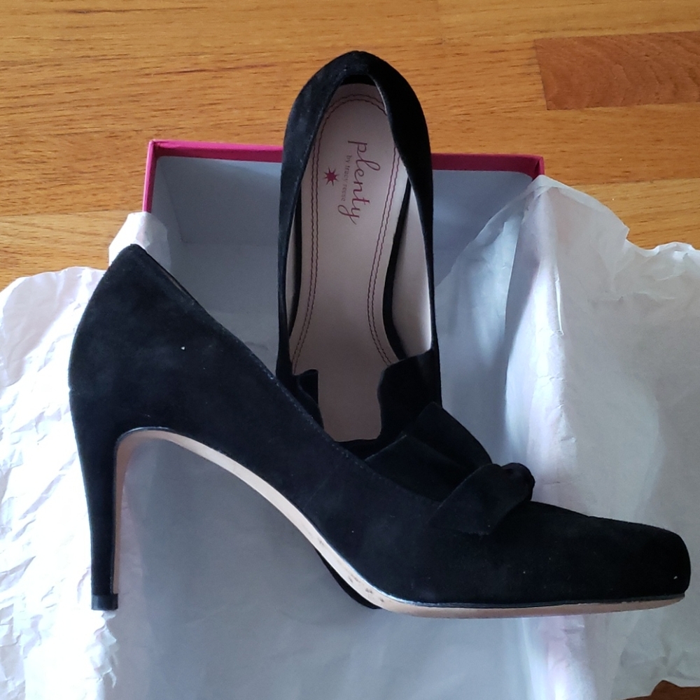 Black suede shoes